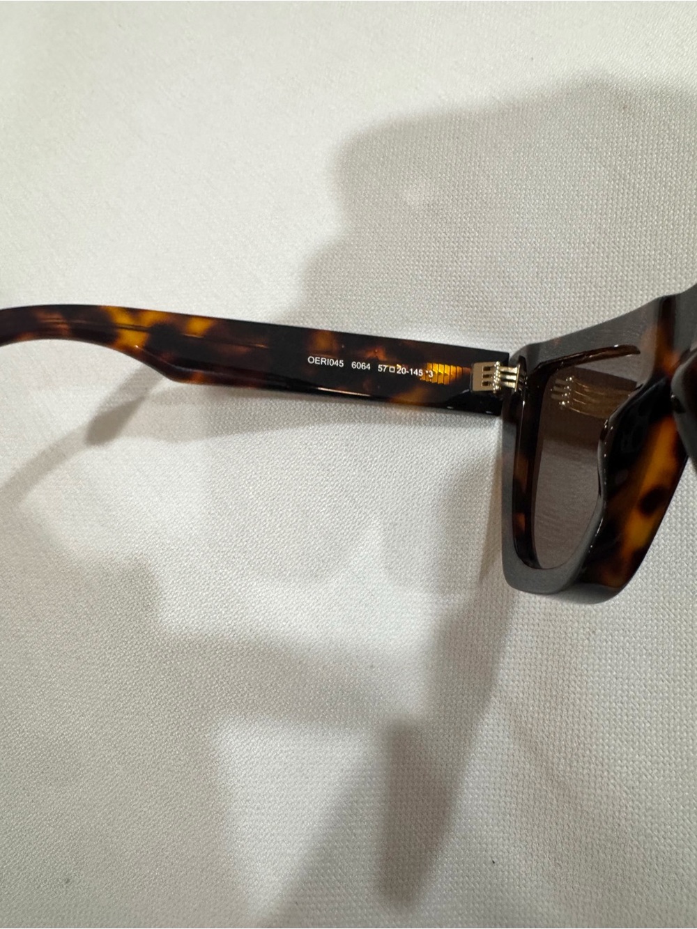 NWT Off-White Tortoiseshell Edvard Cat Eye Sunglasses Brown Lenses - Picture 9 of 10